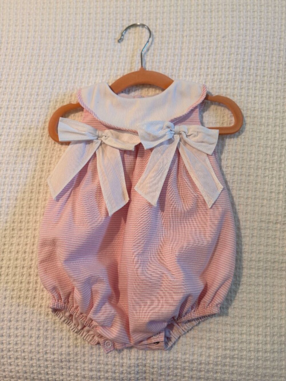 Sophie and Lucas pink baby girl romper